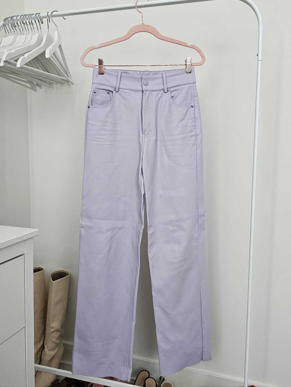 Women's Lilac Wide-Leg Pants